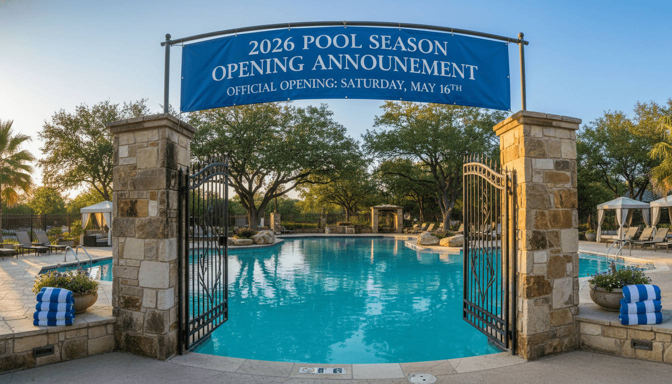2026 Pool Season Opening Announcement